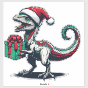 Adesivo Dinossauro de Natal bonito
