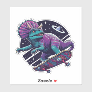 Adesivo Dinossauro Espacial de Skate