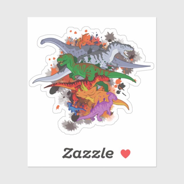 Adesivo Dinossauros (Folha)