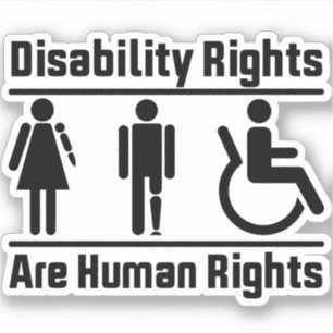 Adesivo Direitos de Deficiência São Direitos Humanos