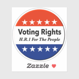 Adesivo Direitos De Voto RH1 Para A Lei Pessoas