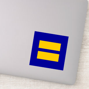 Adesivo Direitos do Homem Igualdade LGBT Azul e Amarelo