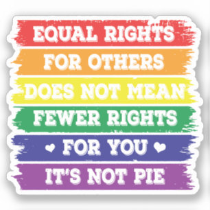 Adesivo Direitos iguais   Direitos LGBTQ   Parada do Orgul