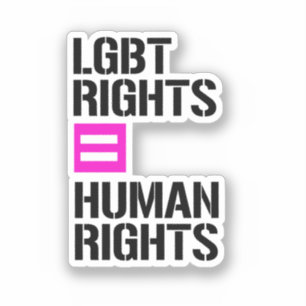 Adesivo Direitos LGBT igualam Direitos Humanos