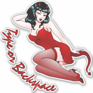 Adesivo Discagens personalizadas do Pin-up do Devil Girl S
