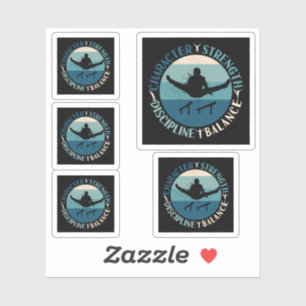 Adesivo Disciplina de Força de Caráter de Ginástica de Men