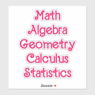 Adesivo Disciplina Escolar de Matemática