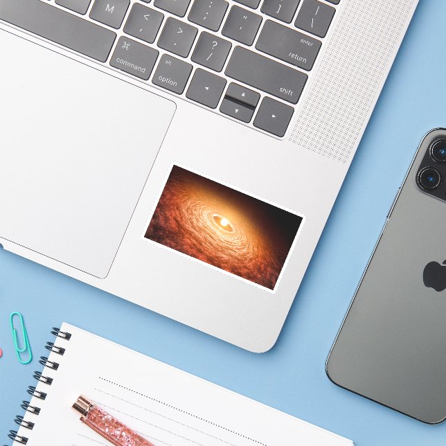 Adesivo Disco De Material Em Torno Da Estrela Fu Orionis. (Notebook com iPhone)