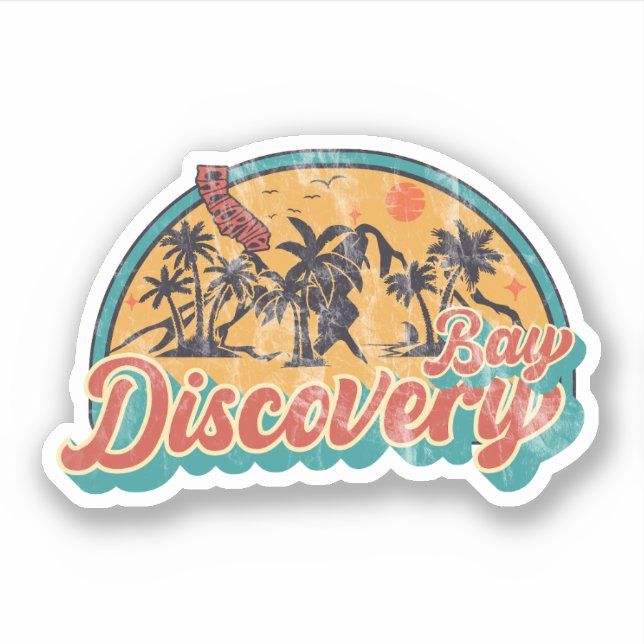 Adesivo Discovery Bay, Califórnia (Frente)