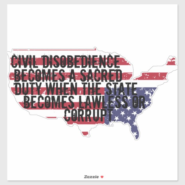 Adesivo Disobedience Is A Duty In A Corrupt Nation (Folha)