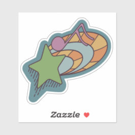 Adesivo Disparos de Estrelas para Amantes de Música