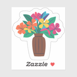 Adesivo Disposição Colorida da Flor