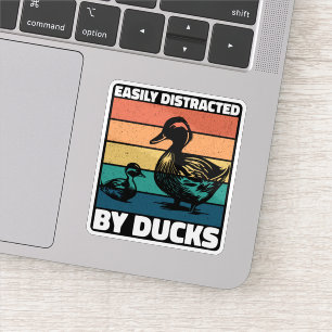 Adesivo Distraído Facilmente Por Patos Sobre Pato Legal