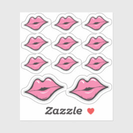 Adesivo Distribuidor de batom Pink Kiss Beijando o planeja