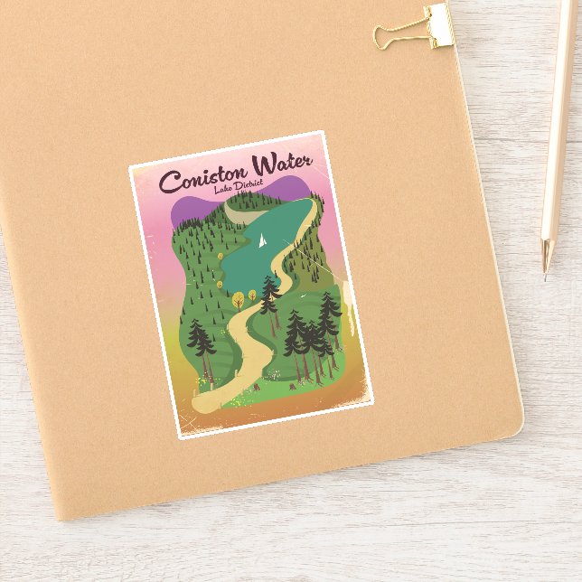 Adesivo Distrito de Coniston Water Lake (Notebook)