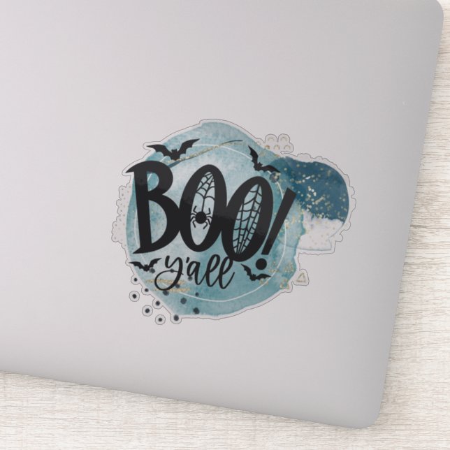 Adesivo Diversão, asquerosa citação do Dia das Bruxas (Detalhe)