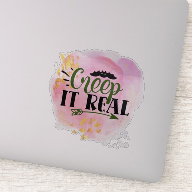 Adesivo Diversão, asquerosa citação do Dia das Bruxas (Detalhe)