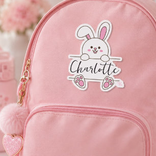 Adesivo Diversão de Aniversário da Menina Coelhinho Rosa F