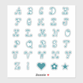 Adesivo Diversão do alfabeto espiritual das iniciais do al