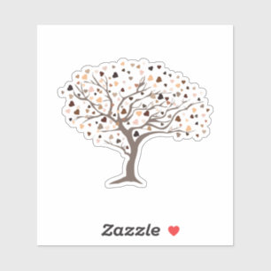 Adesivo Diversidade Corações Árvores Ossos da Pele Uma 