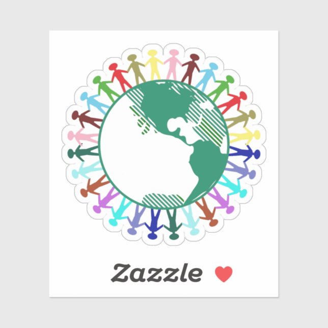 Adesivo Diversidade no mundo (Folha)