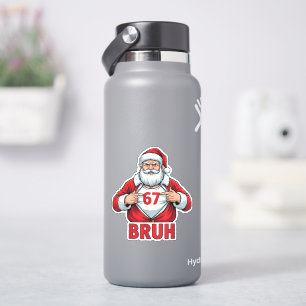 Adesivo Divertido 67 Seis Sete Bruh Meme Natal Papai Noel