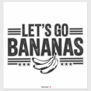 Adesivo Divertido Vamos Ficar Loucos Banana Maltratada