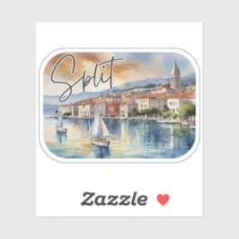 Adesivo Dividir Cor de Água da Croácia