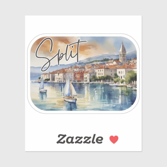 Adesivo Dividir Cor de Água da Croácia (Folha)