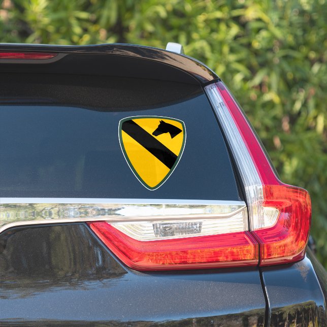 Adesivo Divisão de Cavalaria 1rua Patch Estados Unidos (Lado do carro)
