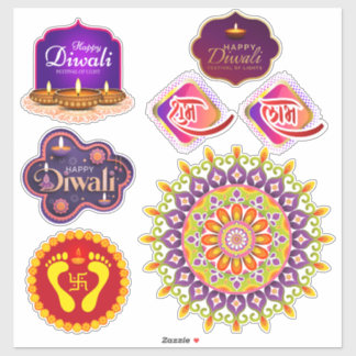 Adesivo Diwali e rangoli set