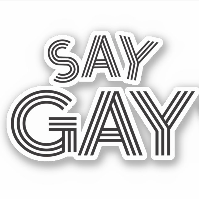 Adesivo Dizer Gay (Frente)