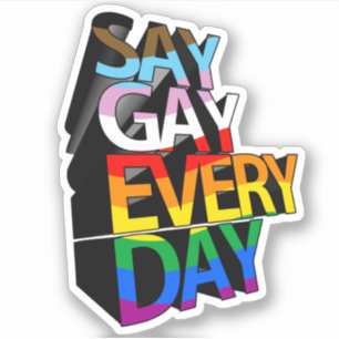 ADESIVO DIZER GAY TODO DIA