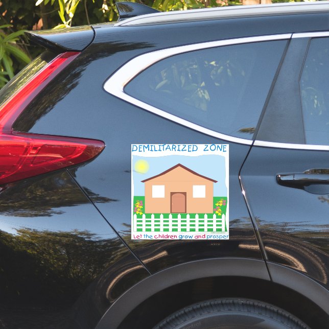 Adesivo DMZ - zona desmilitarizada - Grama de Céu para Cri (Lado do carro)