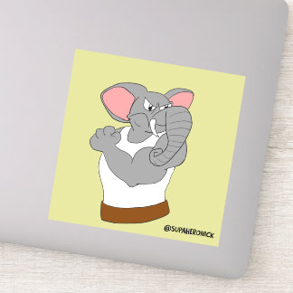 Adesivo do Bruce o Elefante Cartunista Fortão