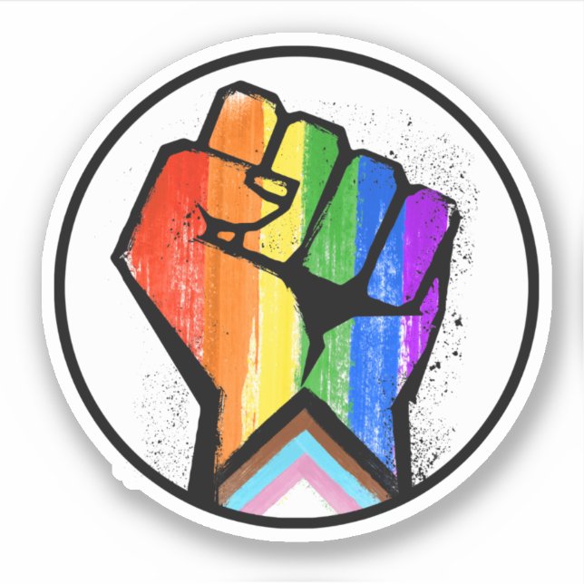 Adesivo do Círculo de Resistência Orgulho Progress (Frente)