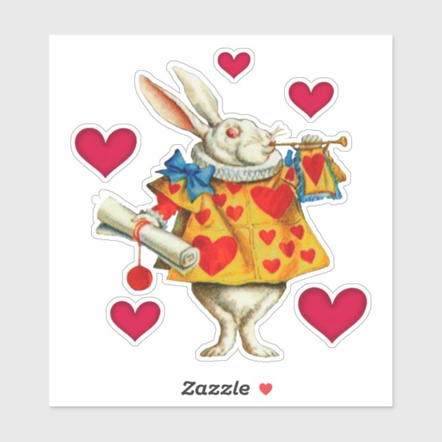 Adesivo do Coelho Branco 1 (Folha)