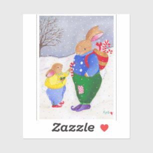 Adesivo do Coelho Natal