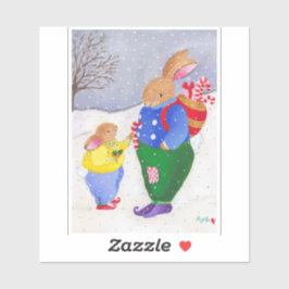 Adesivo do Coelho Natal