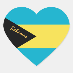 Adesivo do Coração das Bahamas, Bandeira Patriótic