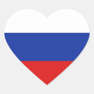 Adesivo do Coração de Sinalizador da Rússia