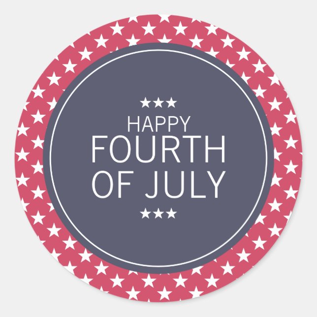 Adesivo do Dia da Independência das Estrelas em 4  (Frente)