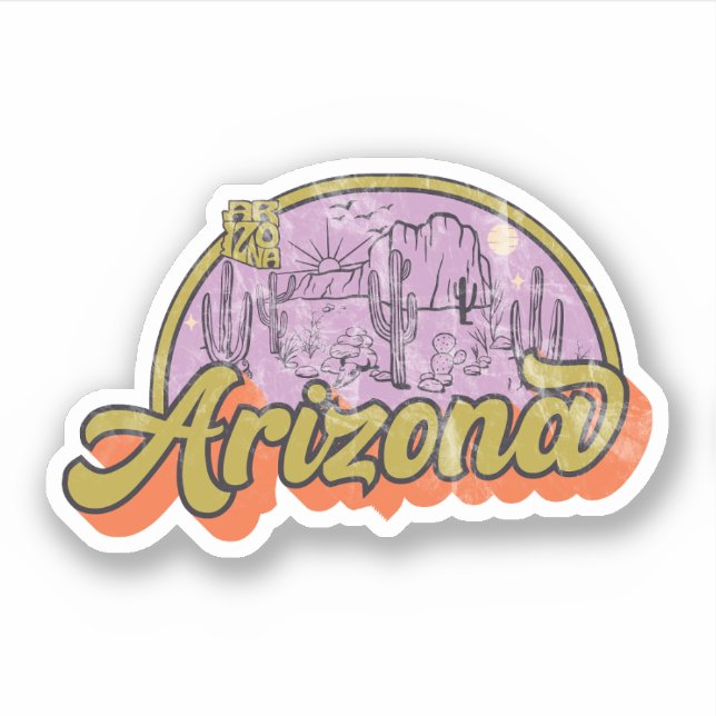 Adesivo do Estado do Arizona (Frente)