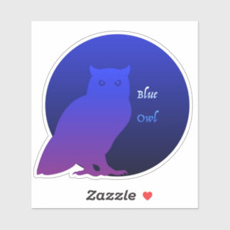 Adesivo do logotipo da coruja azul