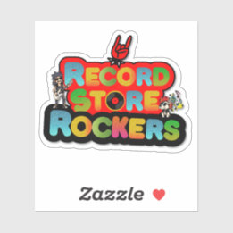 Adesivo do logotipo da equipa da loja de discos