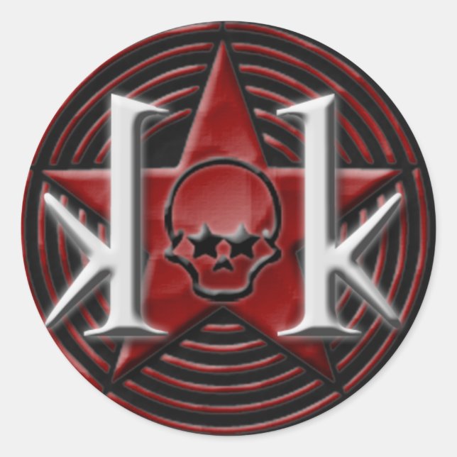 Adesivo do logotipo da estrela KK (redondo) (Frente)