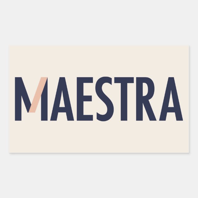 Adesivo do logotipo da Maestra (Frente)