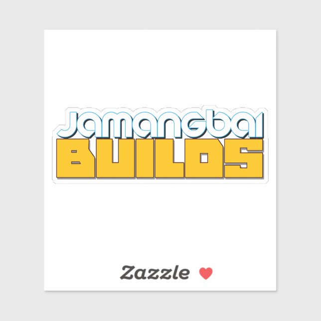 Adesivo do logotipo do Jamangbai BUILDS (Folha)