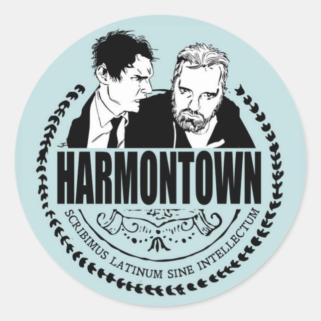 Adesivo do logotipo Harmontown (Frente)