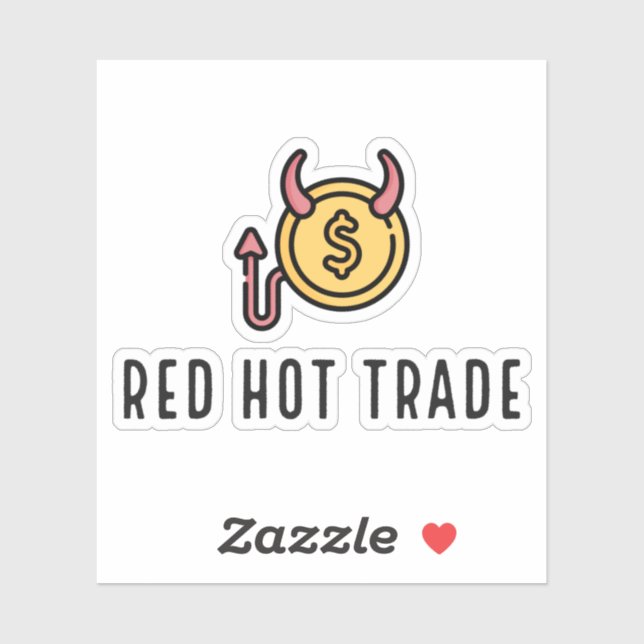 Adesivo do logotipo Red Hot Trade (Folha)
